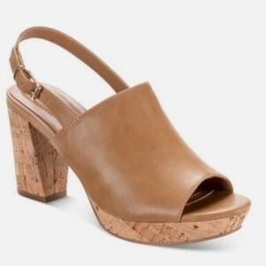 NWOT, Style & Co. Jenisee Slingback Cork Platform Dress Sandals, NWOB